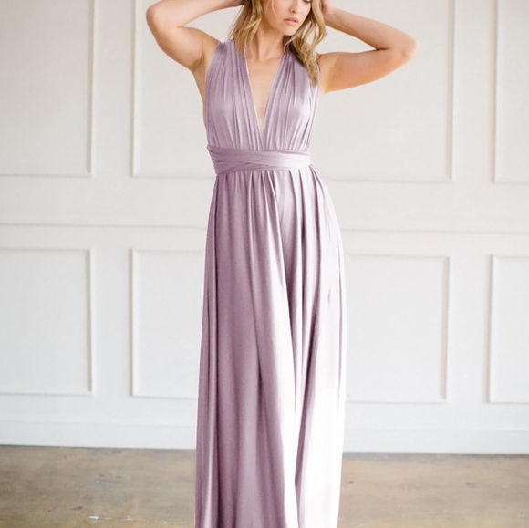 Convertible Infinity Dress & Bandeaux Long Maxi Bridesmaid/Prom Dresses Lavender - Picture 5 of 7